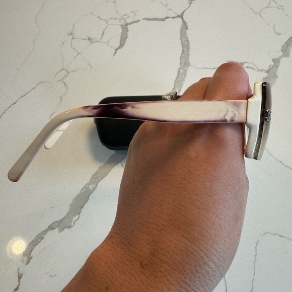 VINTAGE CHANEL Black and White Ombré Sunglasses. - Picture 8 of 12